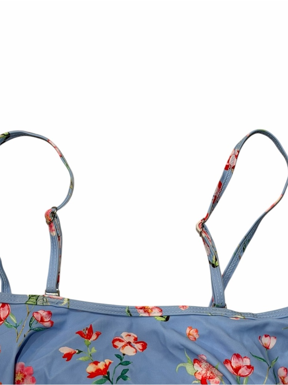 Floral Ruffle Off Shoulder One Piece Swimsuit Size Large - Picture 3 of 7